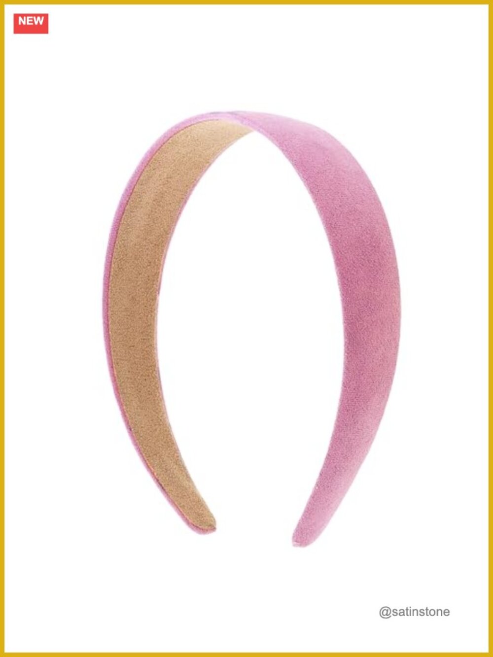 Suede Like 1 Inch Wide Headband Solid Hair Band for Women